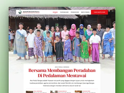 Aksi Peduli Bangsa - Nonprofit Organization Website Design agency branding design development homepage humanity landing page nonprofit organization portfolio ui ux web web design web development webflow website
