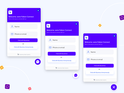 Falkon Connect Chat Widget app branding design illustration logo minimal typography ui ux vector
