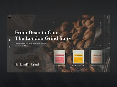 Coffee Shop Storefront - Landing Concept clean coffee concept dailyui design sharpendesign storefront ui ux
