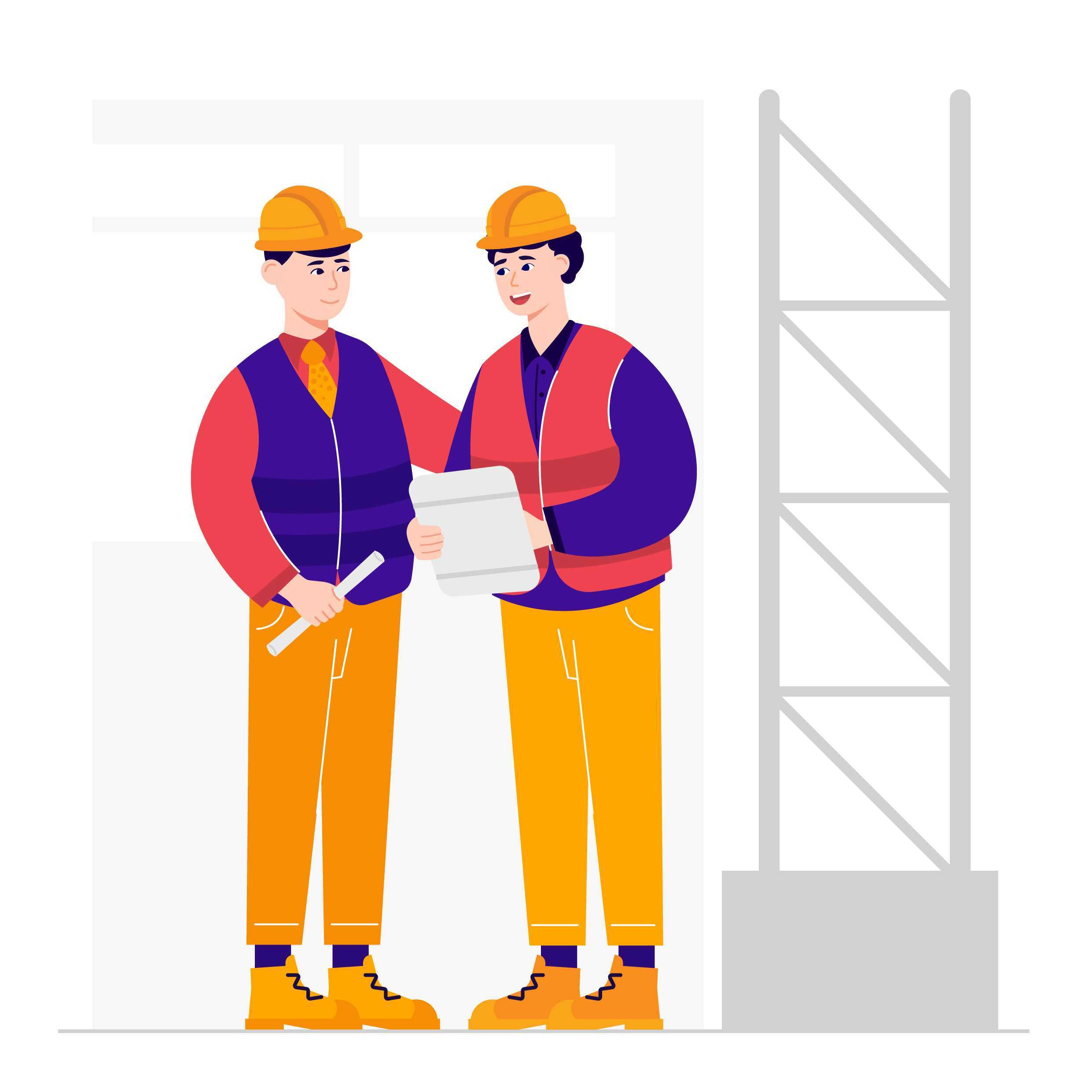 Construction Worker character illustration