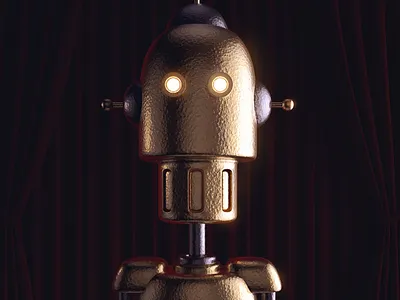 Robo portrait 3d character concept cyberpunk cyborg face future illustration portrait render retro robot sci fi steampunk vintage