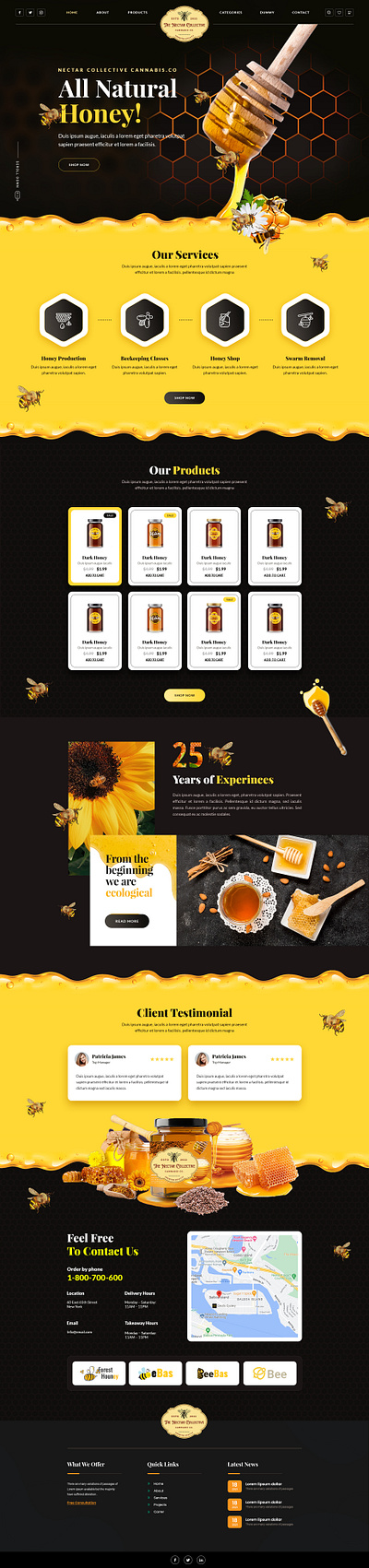 Honey 3d animation branding graphic design logo motion graphics ui