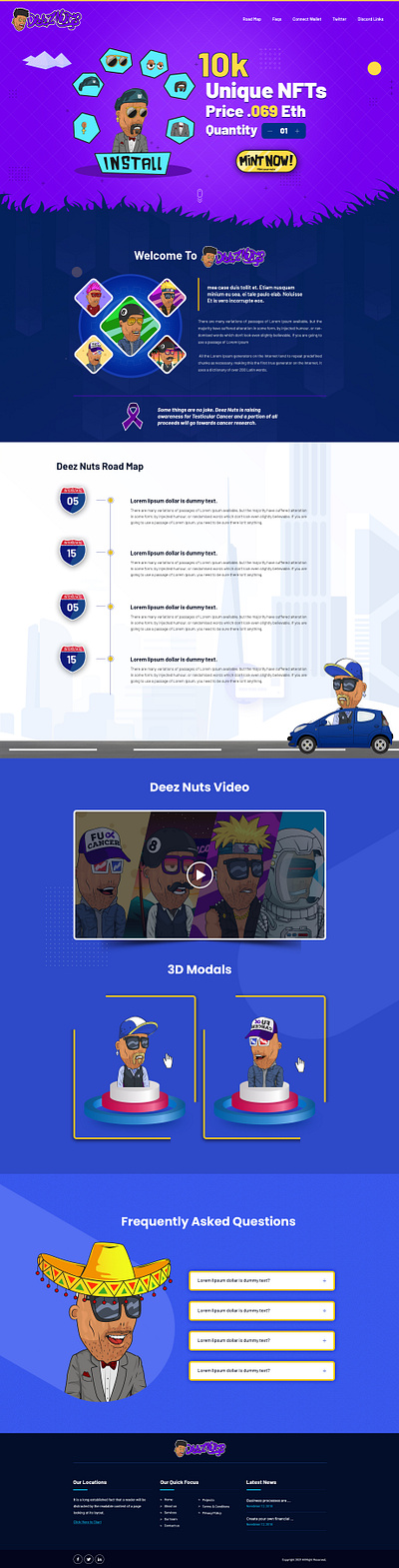 NFT 3d animation branding graphic design logo motion graphics ui