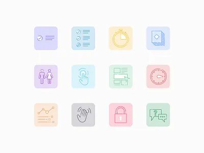 Icon set design flat design graphic design icon iconset illustration vector