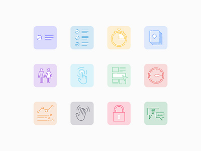 Icon set design flat design graphic design icon iconset illustration vector