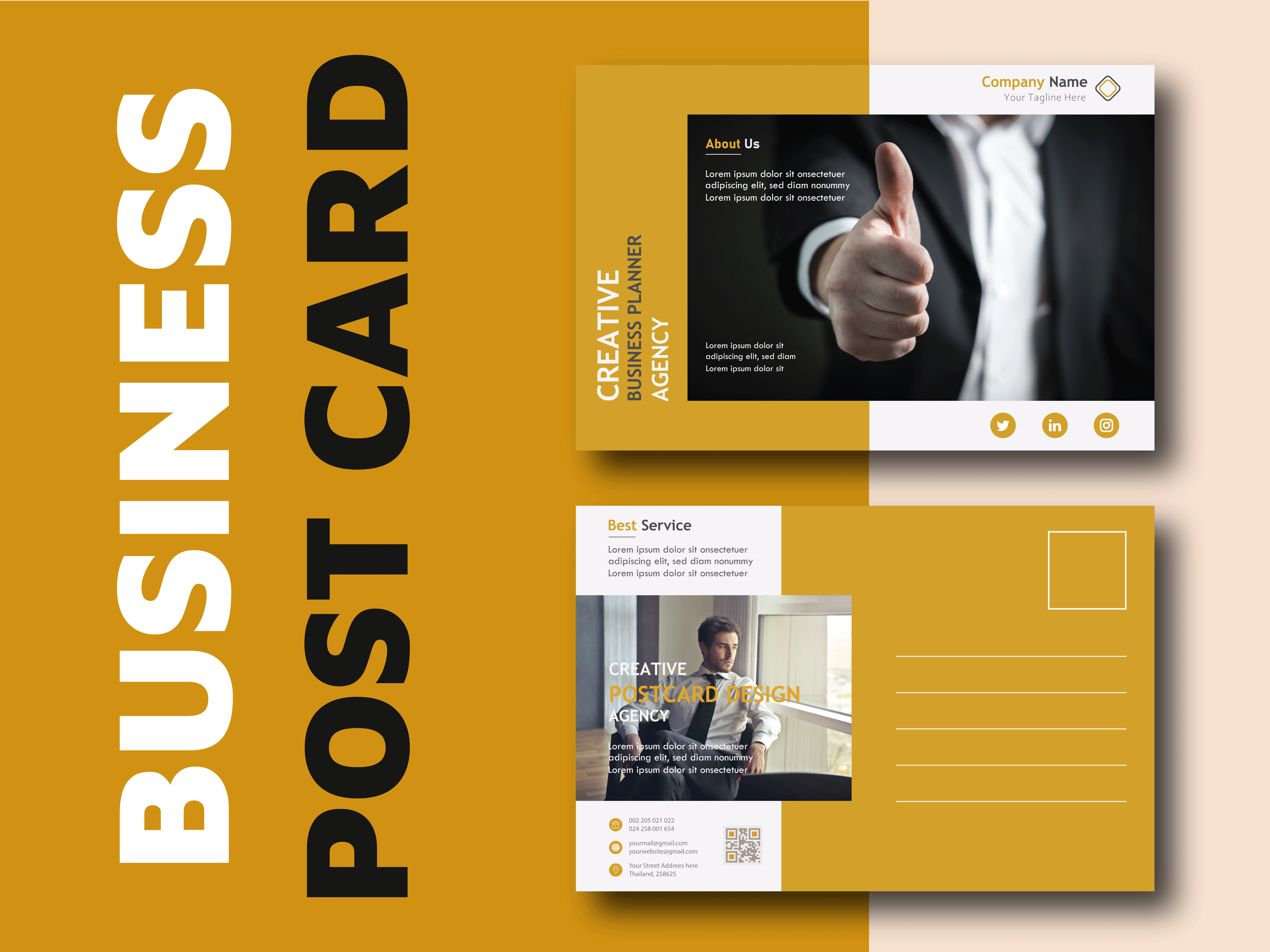 Business Postcard Design banner brand design branding brochure business card design flyer graphic design id card invitation card postcard poster print design social media design stationary design visiting card