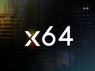 X64 LOGOTYPE branding computer design devices esports font graphic illustration keyboard logo logotype mascot media mouse personal promo social sports table text