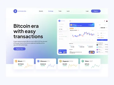Bitcoin era - Hero design branding creative direction design herodesign homepage landing page ui uiux uiuxdesign visual identity webdesign website websitedesign
