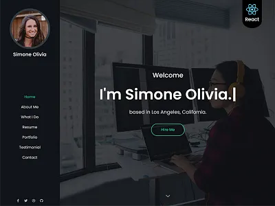 Personal Portfolio React Template bootstrap 5 template design landing page layout personal portfolio portfolio portfolio react template react react bootstrap template react js react js template react template template ui website