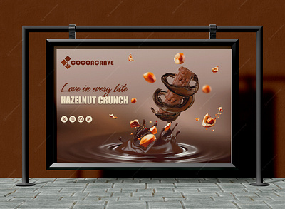 Cocoa Crave advertising art banner billboard branding graphic design photomontage photoshop