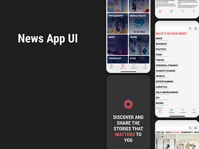 News App UI app design app ui dsign branding graphic design product design ui ui design