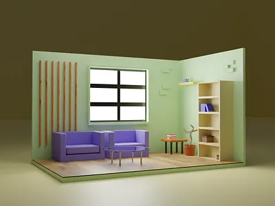 Low Poly Interior - 3d Modeling 3dart 3dmodeling graphicsdesign interiror3dview productdesign