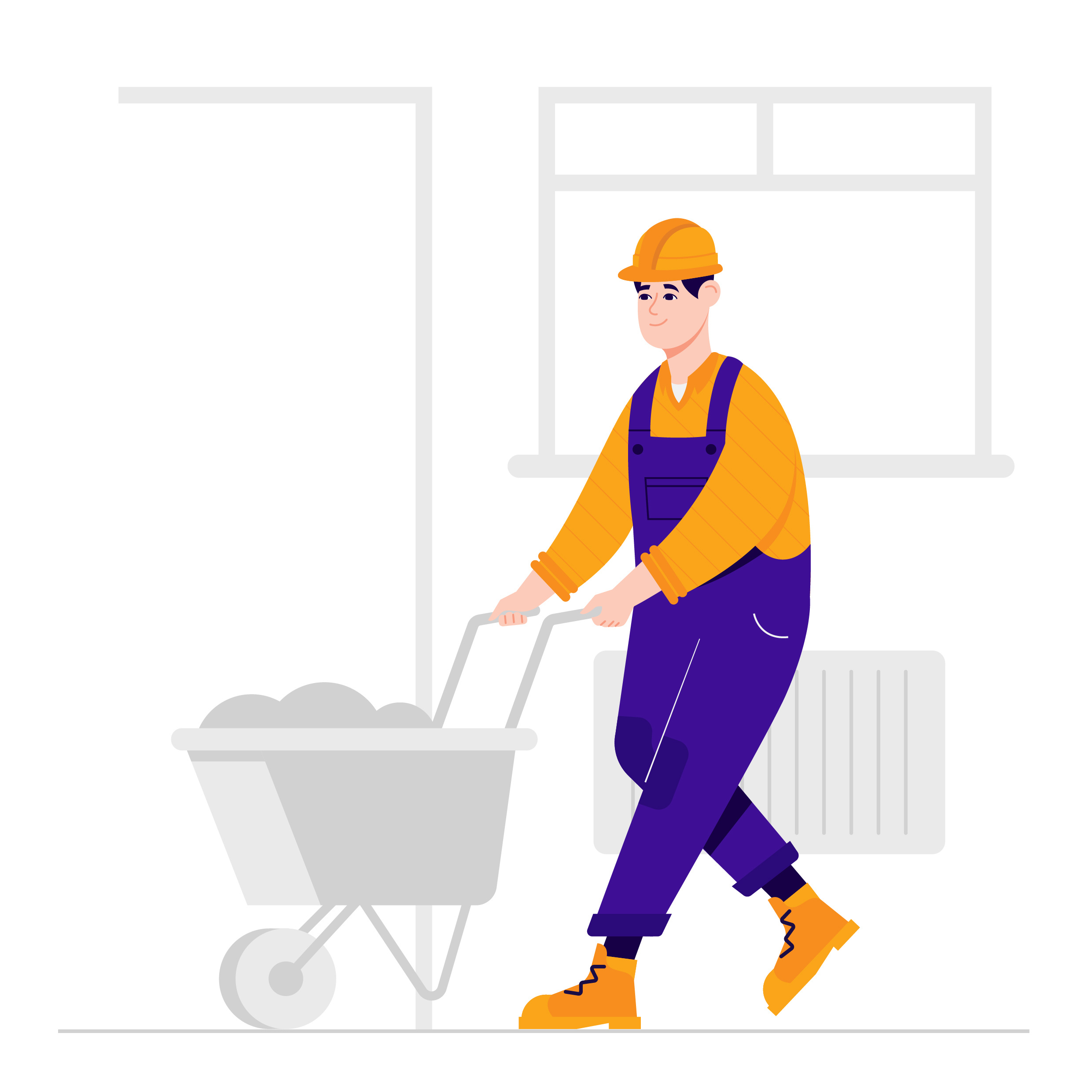 Construction Worker character illustration