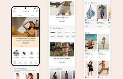 Climate-tracked app for fashion shoppers app application carbon climate clothing e commere eco fashion footprint interface mobile offsetting shop sustainability ui ux