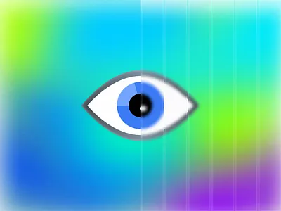 Blurry eye design eye grid icon illustration pixel ui ux vector website