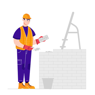 Construction Worker character illustration