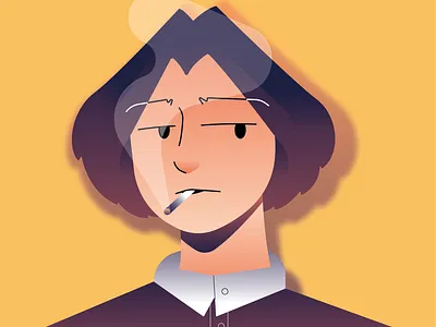 Self portrait design flat graphic design illustration illustrator minimal vector