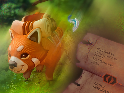 DOTA 2 ARTWORKS 3d artworks best book branding cat cats design dota dota 2 esports gaming graphic design green illustration motion motion design nature roster run