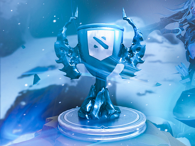 DOTA 2 ARTWORKS art artwork blue bow branding champion cold design dota drow ranger esports gaming graphic design illustration media nature snow stone white winter