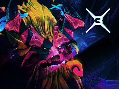 DOTA 2 ARTWORK 3d black blender blue branding cyberpunk design dota ent esports graphic graphic design green heroes illustration media model narure purple white