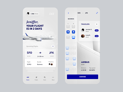 Scandinavian airlines UI design by Milkinside airbus aircraft airlines blue booking brand branding color dark dashboard fly flying sas search simple travel typography welcome white wings