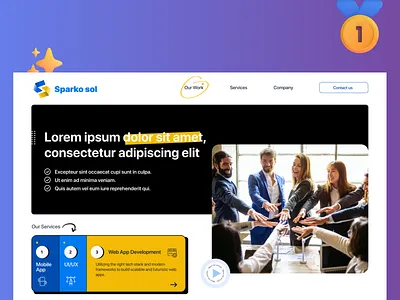 Software Agency Website (Hero Section) agency website landing page ui design ui designer user experience user interface user interface design ux web design web ui