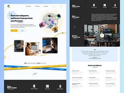 Software House Website UI [Agency Website] 2023 ui adobe xd branding design figma graphic design illustration landing page ui logo software house website ui uiux user experience user interface design userinterface ux vector website ui