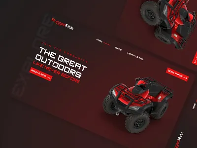 ATV Bikes UI Design atv bikes atv brand hero section design ui design