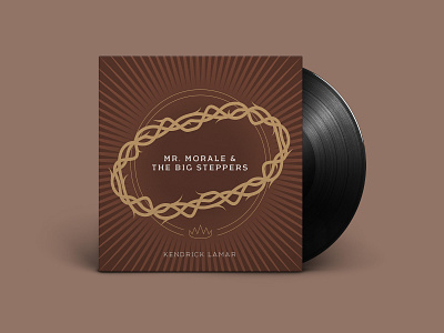 Mr. Morale & The Big Steppers - Kendrick Lamar album art album cover brown crown crown of thorns goat god holy illustration jesus kendrick lamar king lord mr morale music shining the big steppers thorns vector vinyl