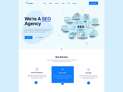 SEOBEEN - UI Design for SEO & Marketing Agency graphic design typography ui