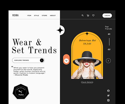 VEIRA app branding design fashion graphic design landing page logo ui web design website