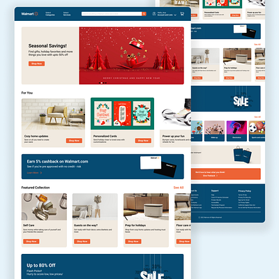Walmart Redesign adobexd app design branding design figma graphic design logo rebranding redesign ui uiux user centric design user experience userinterface web redesign website design
