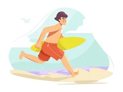 The Surfer branding graphic design illustration surfing