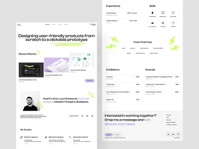 UX/UI Designer Portfolio Website branding clean creative dailyui design figma flat graphic design landing page portfolio ui ui challenge ui design uiux ux ux design web webdesign website website design