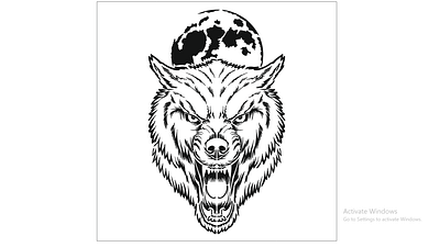 stencil design branding design graphic design illustratio illustration logo moon stencil stencil art stencil design typography vector vector art wall art wallpaper wolf wolf art
