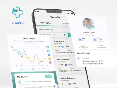 Jiwaku Mobile App branding psycology typography ui ux ux design website