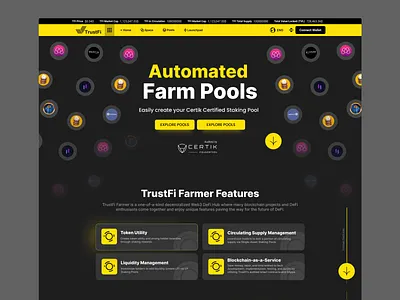 TrustFi Network - Farmer v2 crypto design trustfi network ui web3