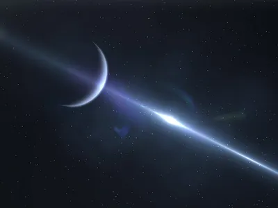 🌒 A Light in Space 360 atmosphere light loop moon planet ray reflection stars universe vfx video editing visual effects