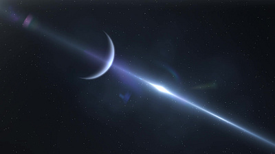 🌒 A Light in Space 360 atmosphere light loop moon planet ray reflection stars universe vfx video editing visual effects