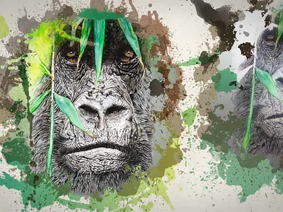 🎨 Timelapse video: Gorilla 3d animal animation art colors gorilla motiondesign paint soph art stain timelapse videoediting watercolor