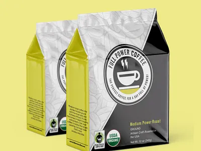 COFFEE BAG PACKAGING WITH 3D MOCKUP branding design graphic design illustration label design logo packaging supplements vector