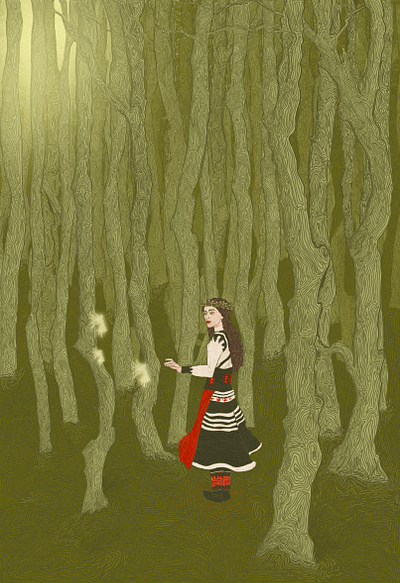 Xhubleta_ Illustrations albania digital painting elsa paja etnografia shqiptare etnography illustration ilustrues shqiptare kostume popullore motrat paja piktura digjitale trivet veshje tradicionale xhubleta