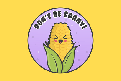 Don't be corny! funny design illustration mascot