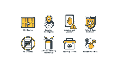 Custom icons battery custom icons gps icon icon design icon set illustration vector