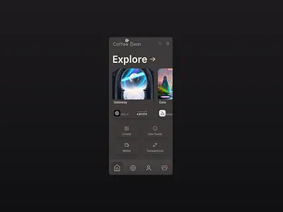 Coffee Bean Mobile UI Concept app design typography ui ux