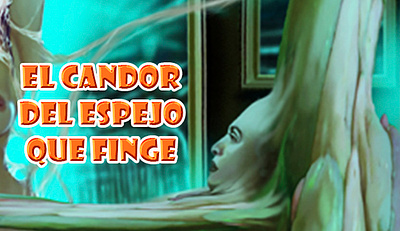EL CANDOR DEL ESPEJO QUE FINGE Ilustración y prosa de O. Mejía arte illustration literatura surrealismo
