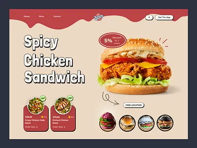 Texas Chicken burger burger app design food food delivery service foodie graphic design header landing page landing page design landingpage restaurant retro ui ui design web design web designer website website concept website design