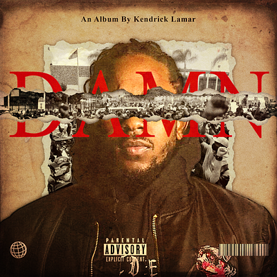 Kendrick Lamar - Damn (Cover Redesign Project) cover coverart design graphic design