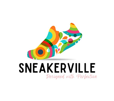 Sneakerville logo design graphic design illustration layout logo