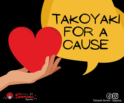Takoyaki for a cause design graphic design illustration layout